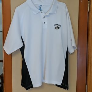 Colorado University Buffs White Polo Shirt Size XL
